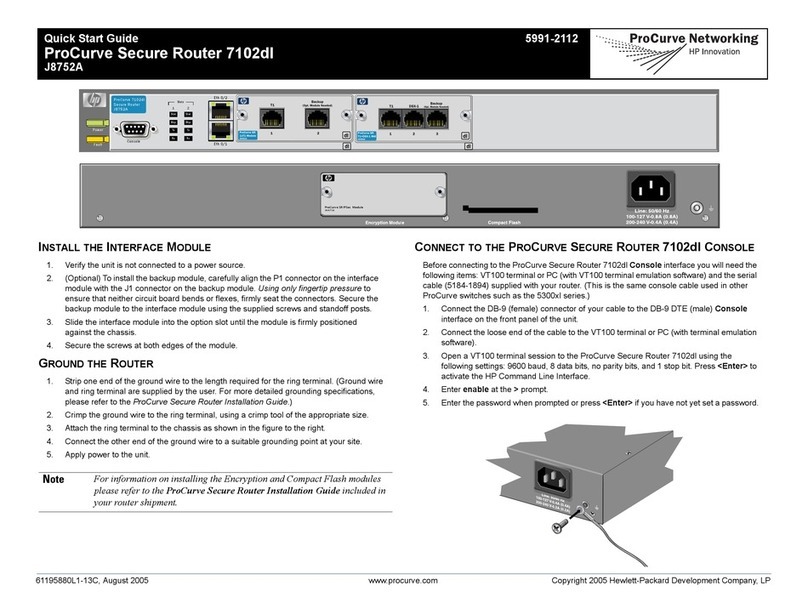 ProCurve 7102dl quick start guide