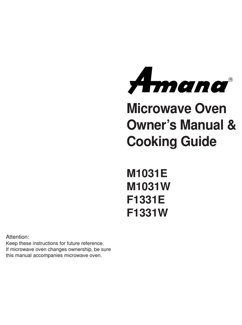 Amana M1031E Owner's manual & cooking guide