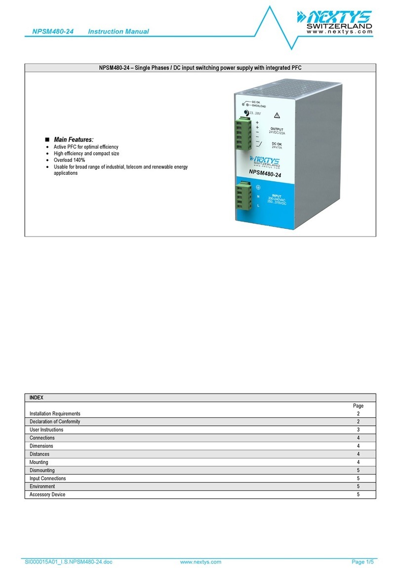 nextys NPSM480-24 instruction manual