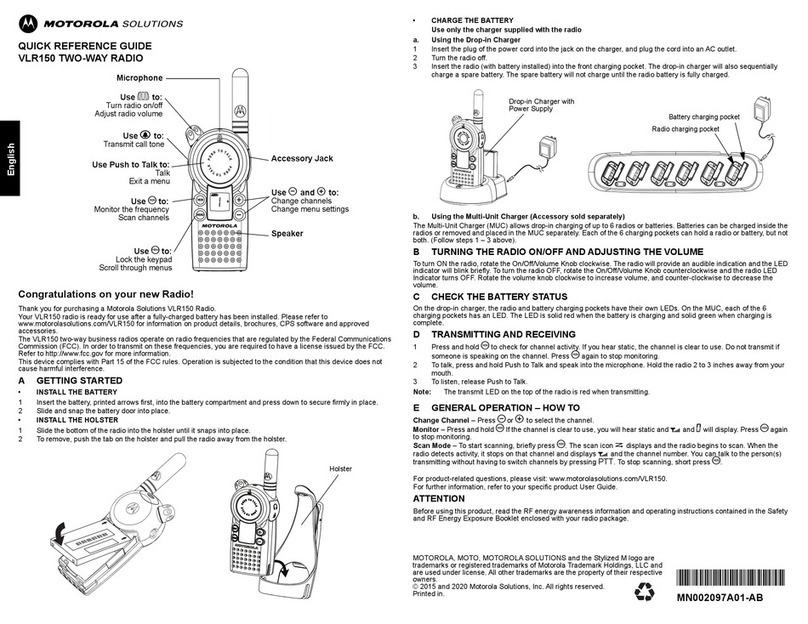 Motorola solutions VLR150 User manual