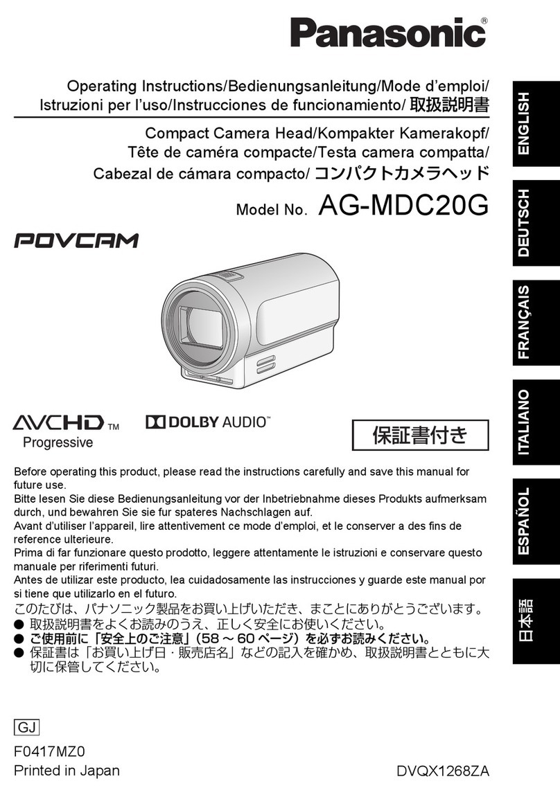 Panasonic Povcam AG-MDC20G operating instructions