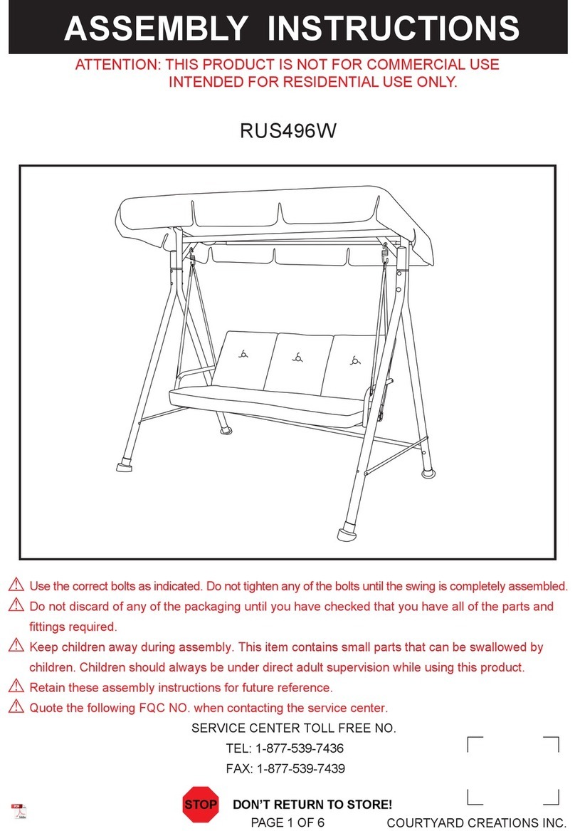 Courtyard Creations RUS496W Assembly instructions