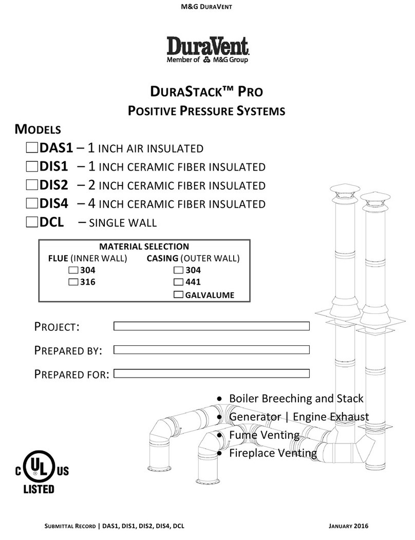 DuraVent DURASTACK PRO DAS1 Series instructions DuraVent DURASTACK PRO DAS1 Series instructions