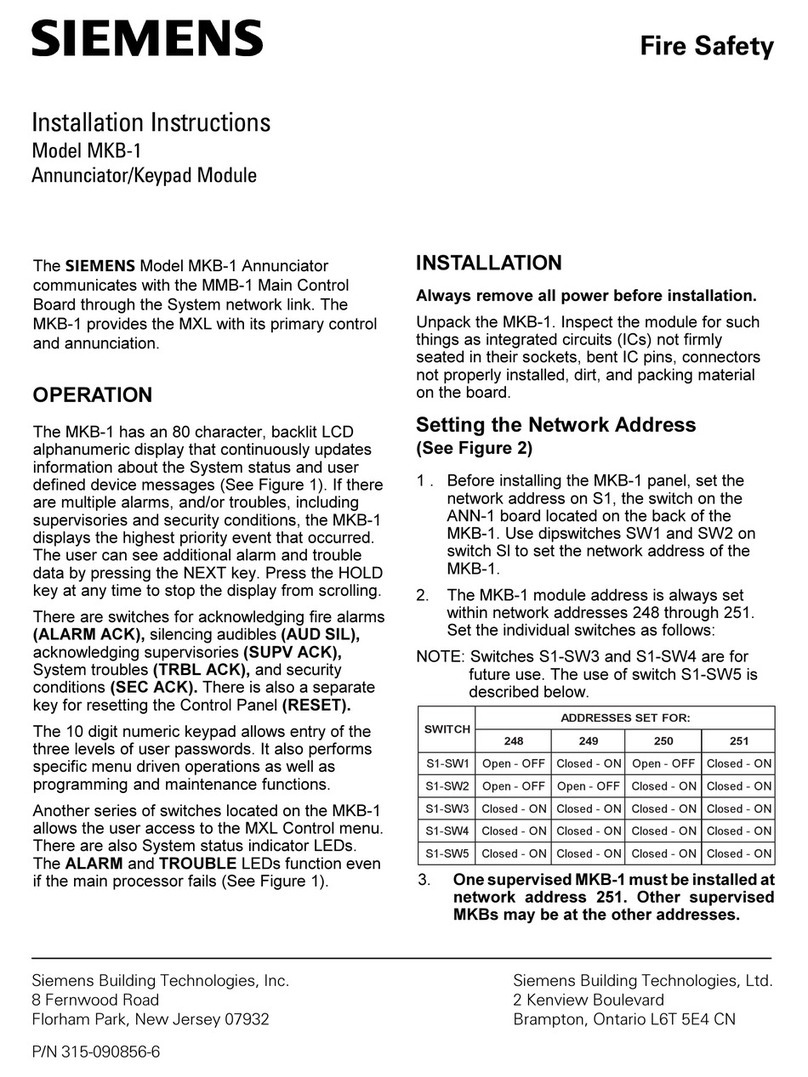 Siemens MKB-1 installation instructions