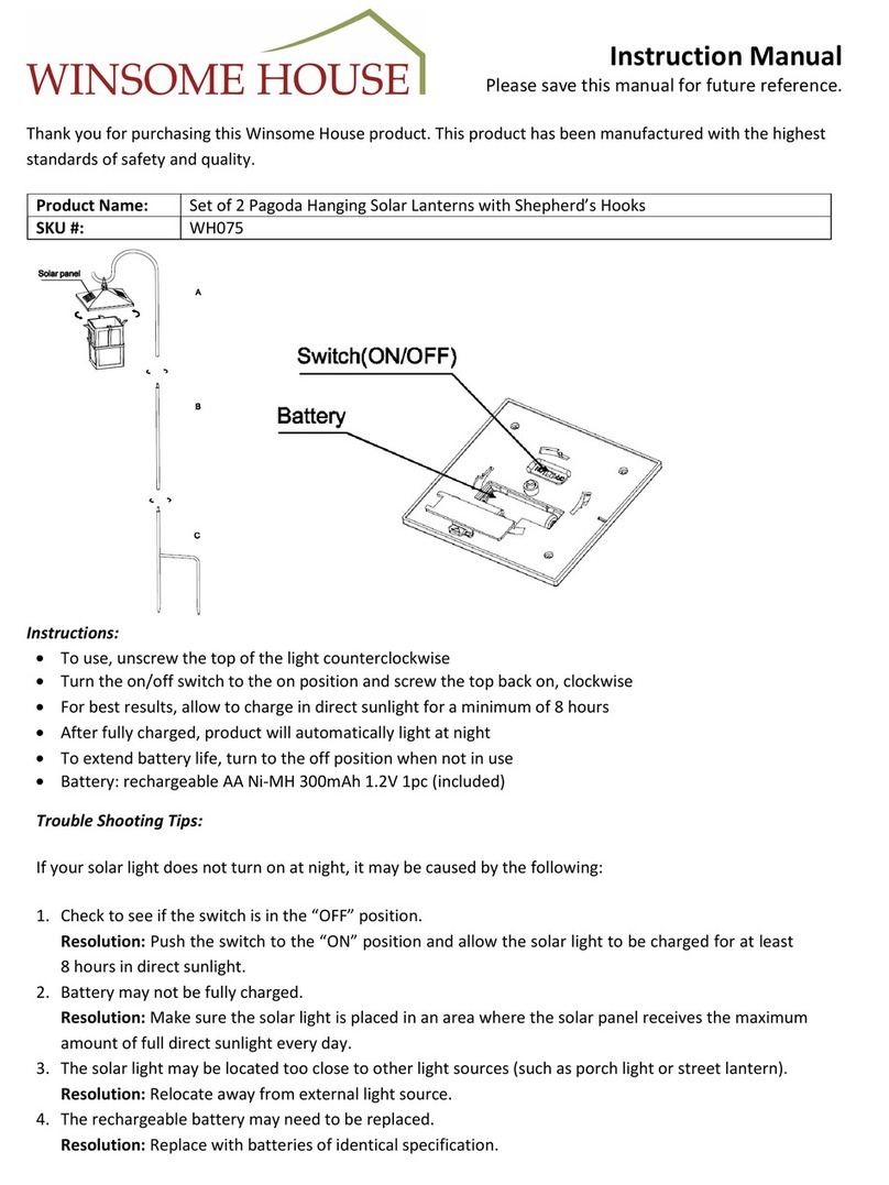 Winsome house WH075 instruction manual
