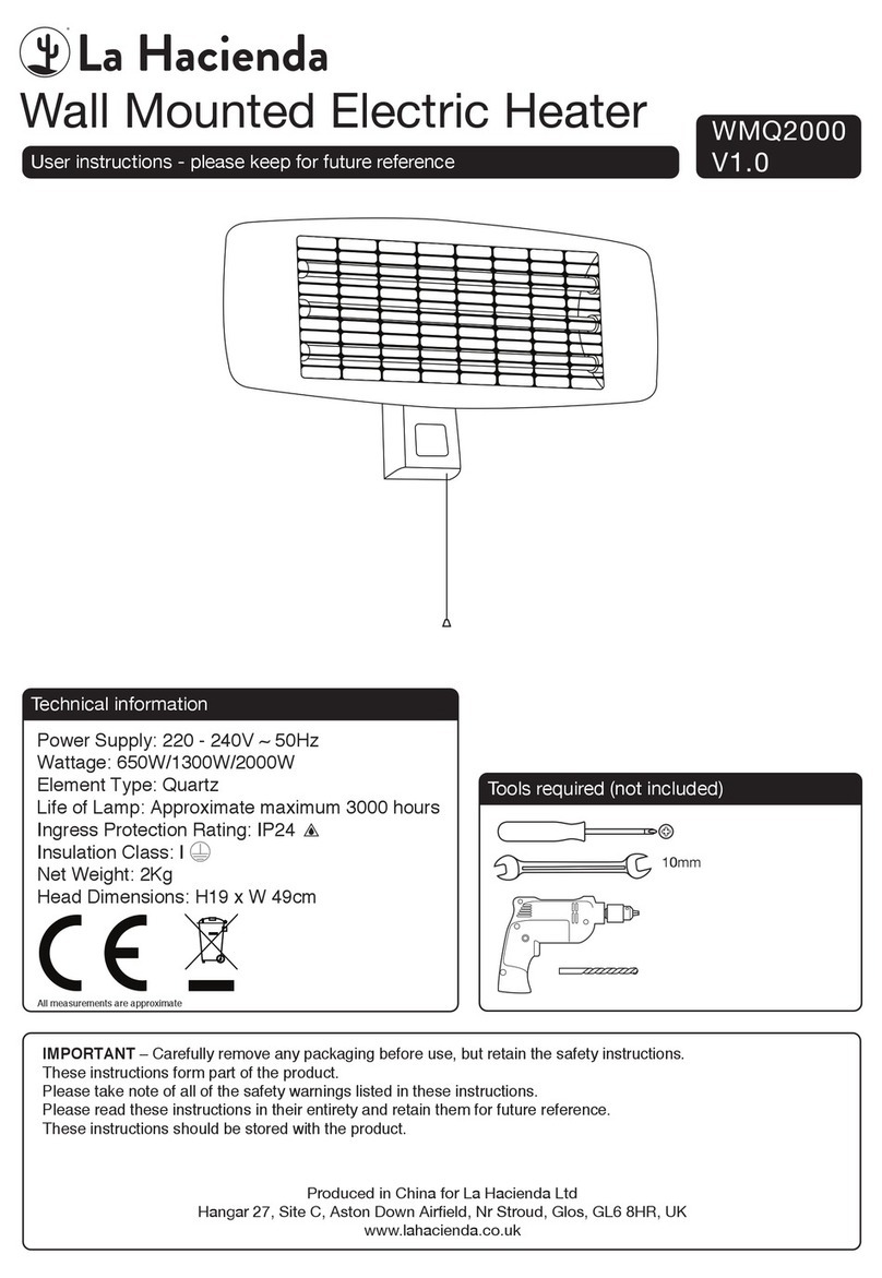 La Hacienda WMQ2000 User instructions