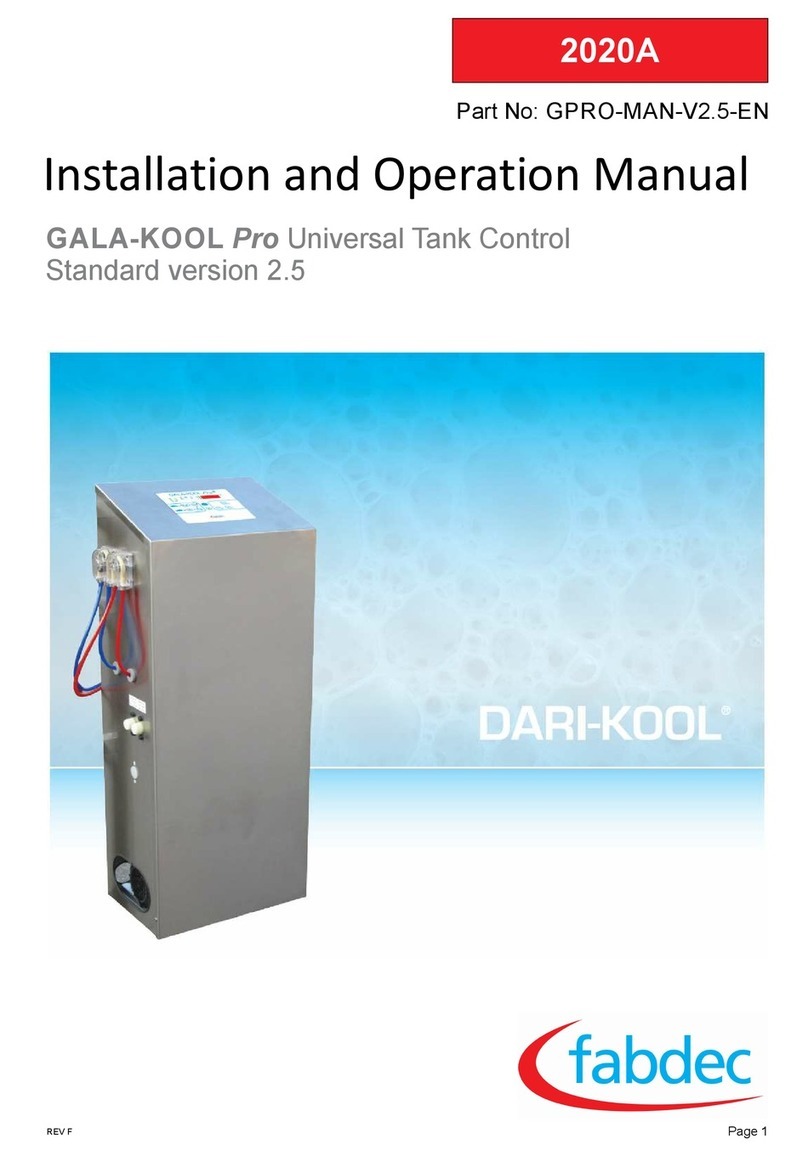 Fabdec DARI-KOOL GALA-KOOL Pro Installation and operation manual Fabdec DARI-KOOL GALA-KOOL Pro Installation and operation manual