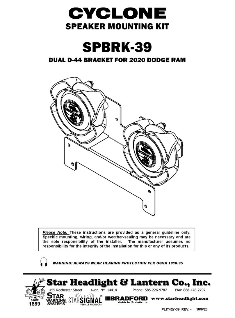 Star Headlight & Lantern CYCLONE SPBRK-39 manual