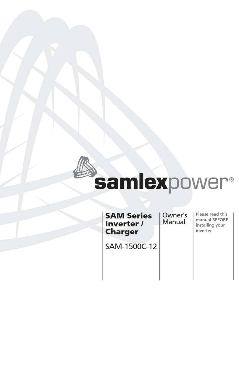 SamplexPower SAM Series User manual SamplexPower SAM Series User manual