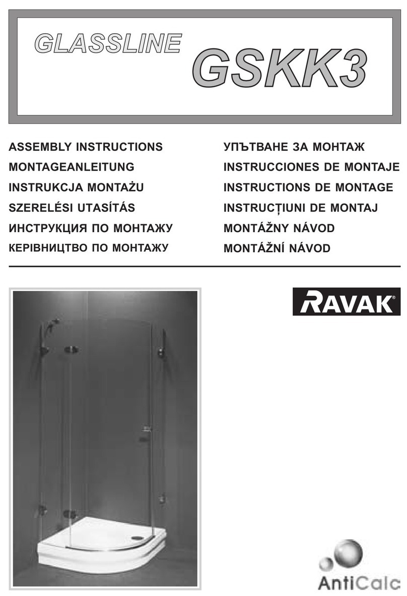 RAVAK Glassline GSKK3 Assembly instructions