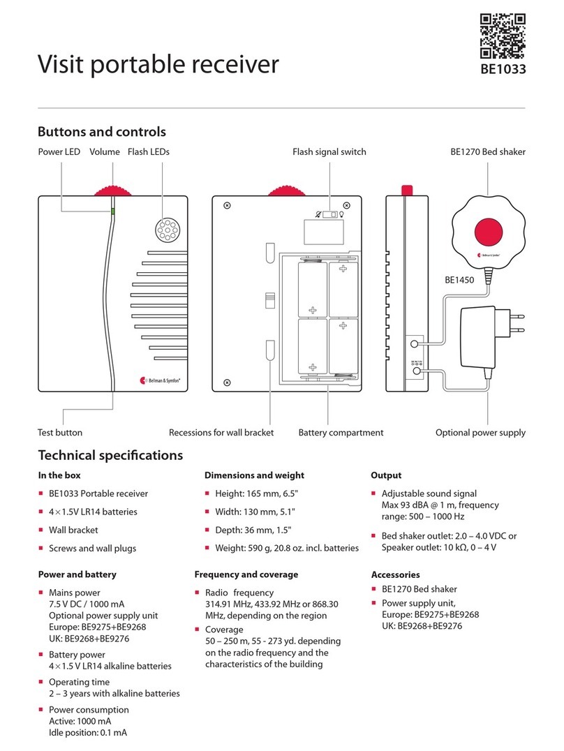 Bellman BE1033 quick start guide