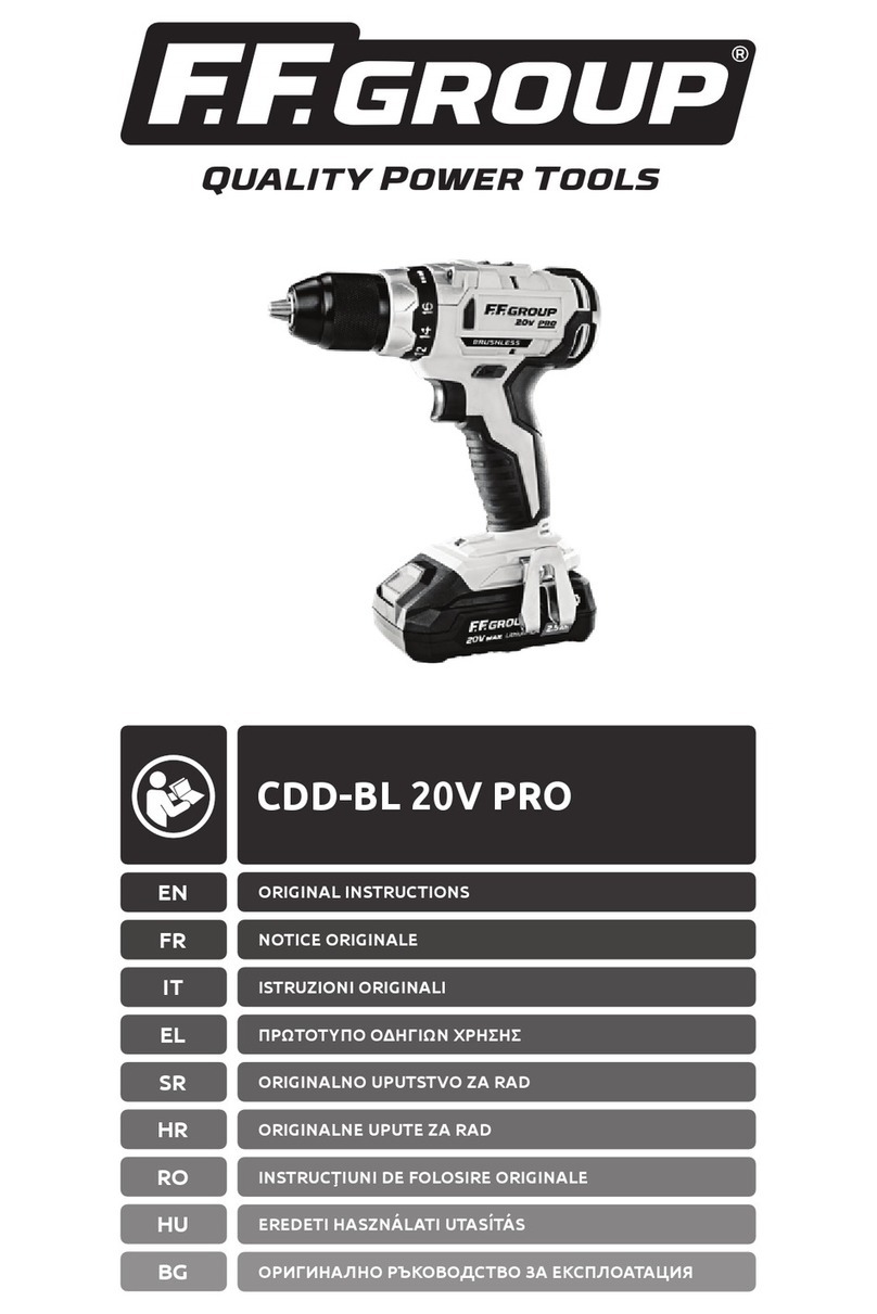 F.F. Group CDD-BL 20V PRO Original instructions