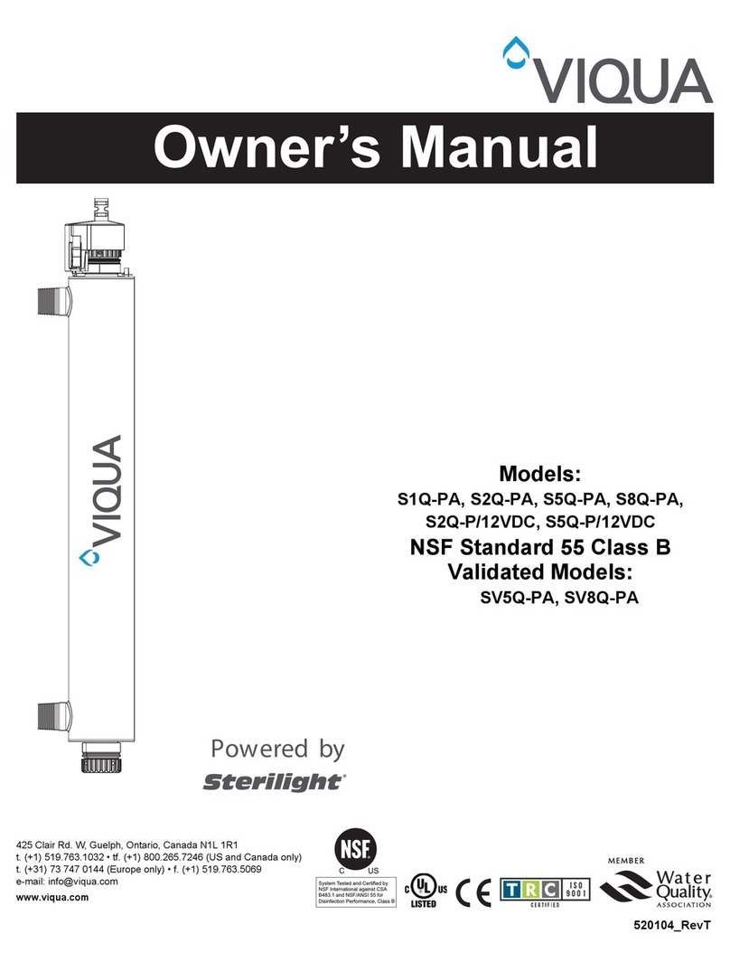 Viqua Sterilight S1Q-PA owner's manual Viqua Sterilight S1Q-PA owner's manual