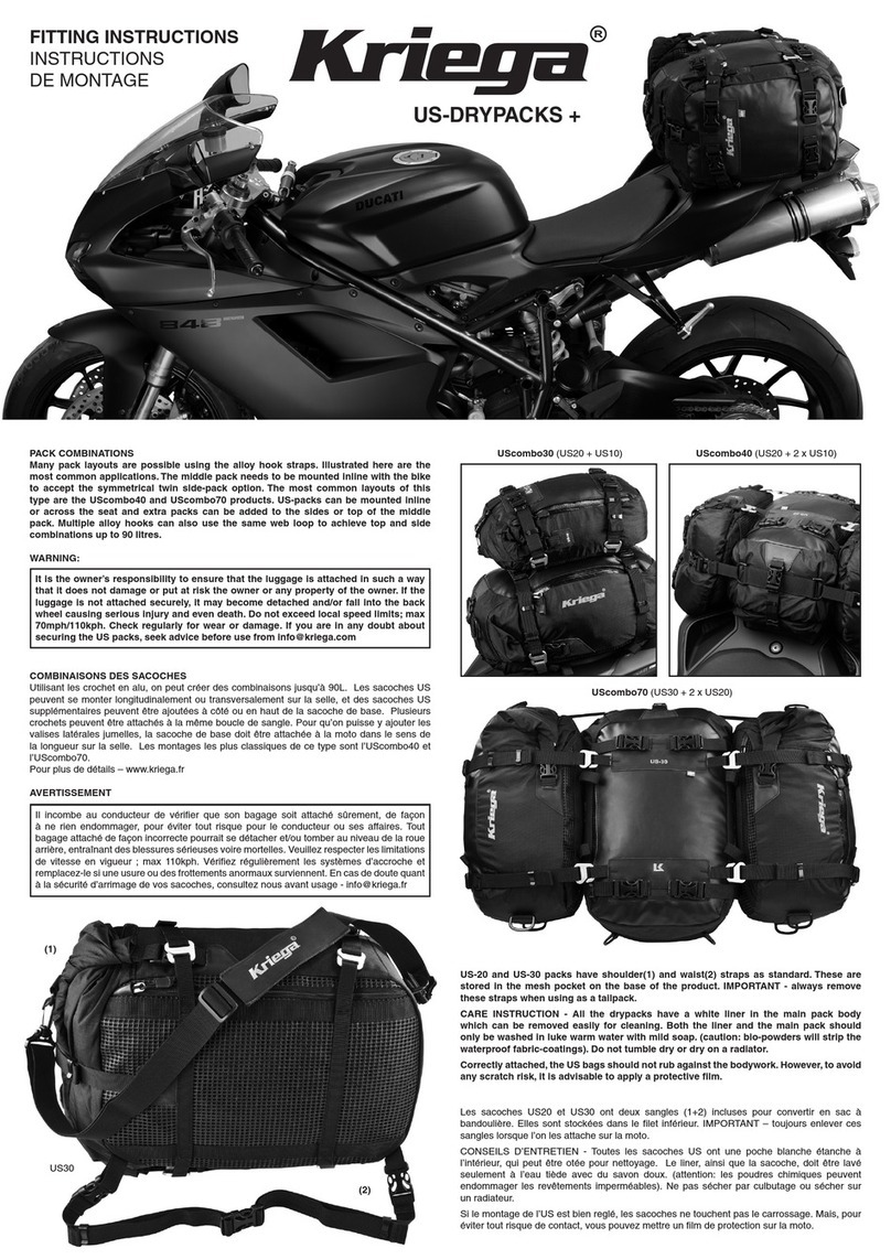 Kriega US-DRYPACKS+ Fitting instructions