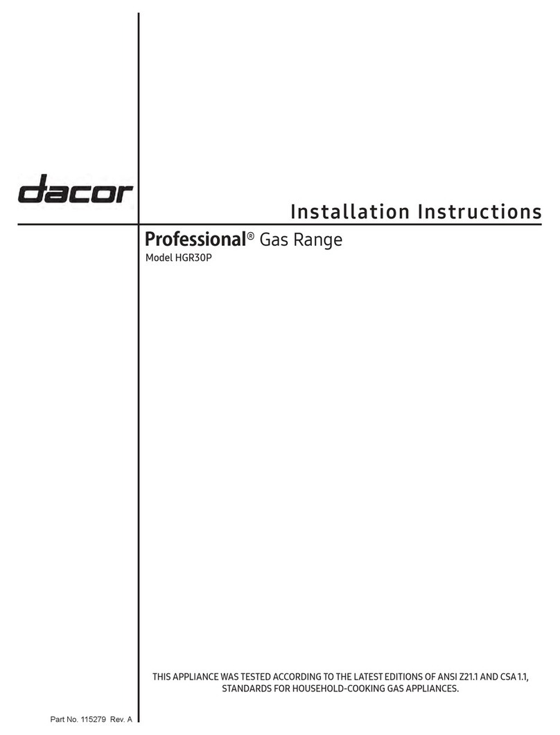 Dacor Professional HGR30P User manual