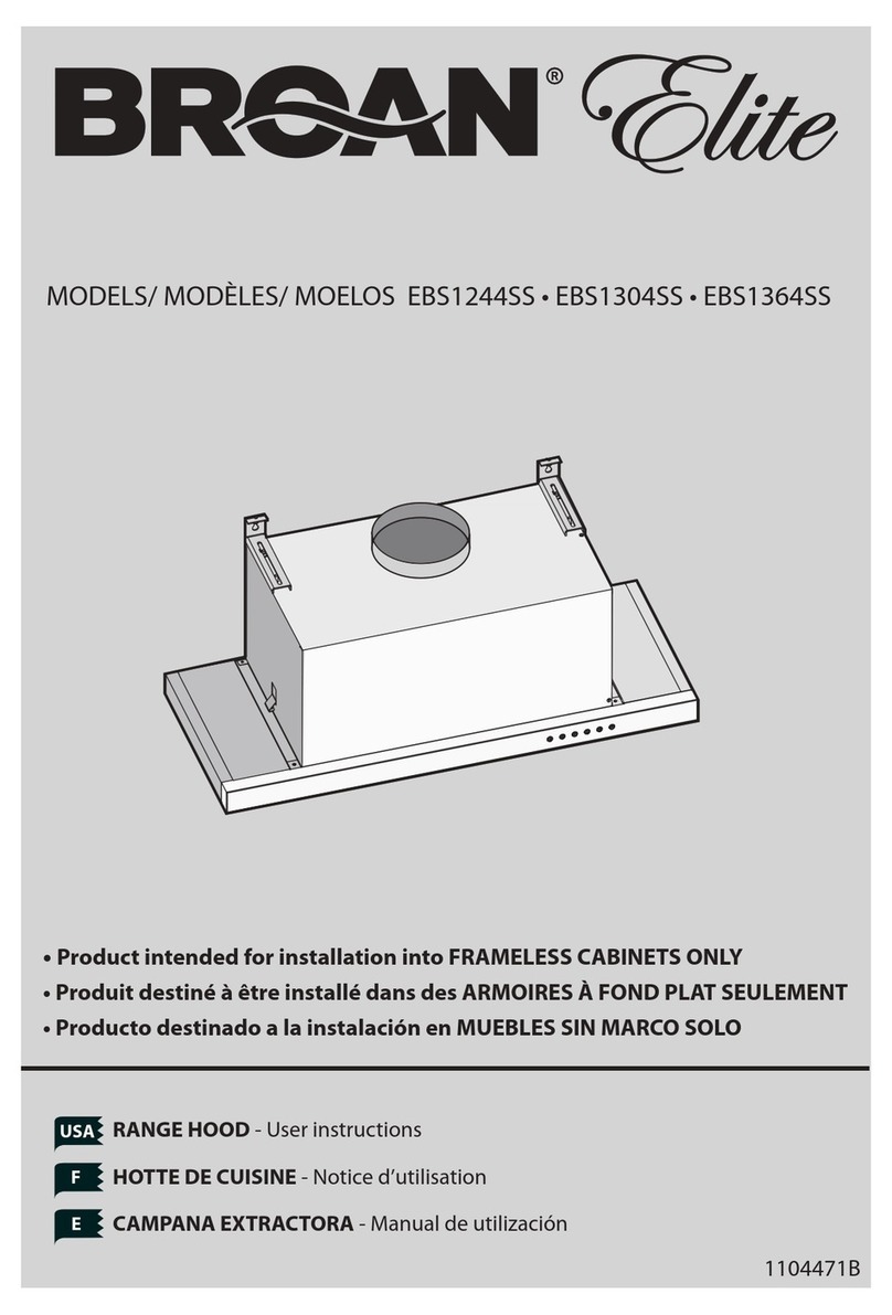 Broan Elite EBS1244SS User manual