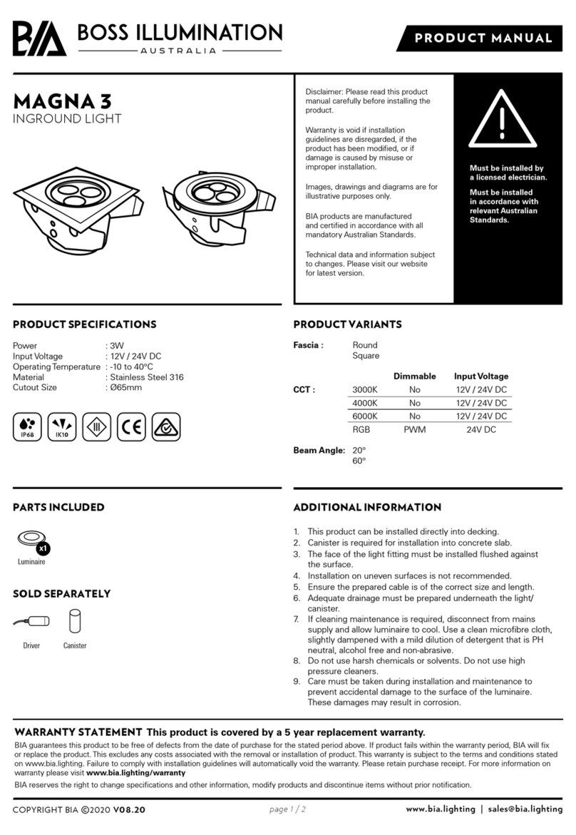 BOSS ILLUMINATION MAGNA 3 product manual