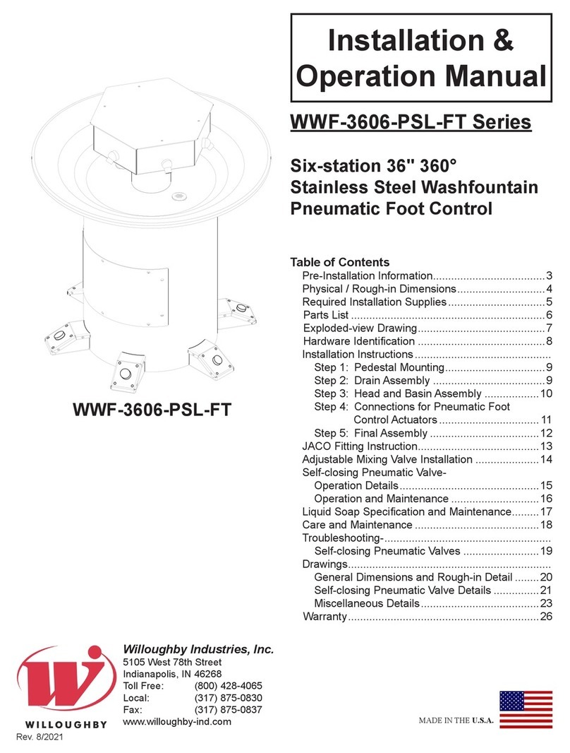Willoughby Industries, Inc. WWF-3606-PSL-FT Series User manual