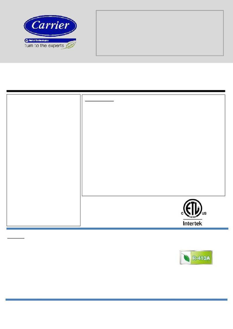 Carrier 40QSM009DS User manual