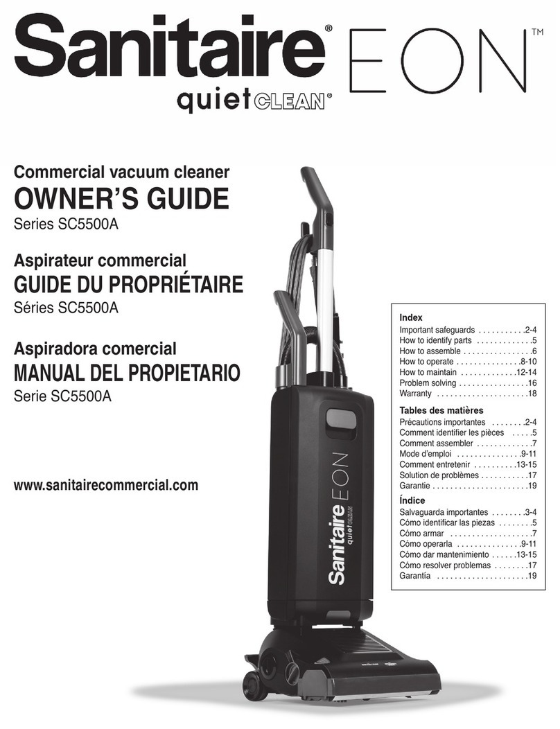 Sanitaire Eon quietClean SC5500A Series User manual