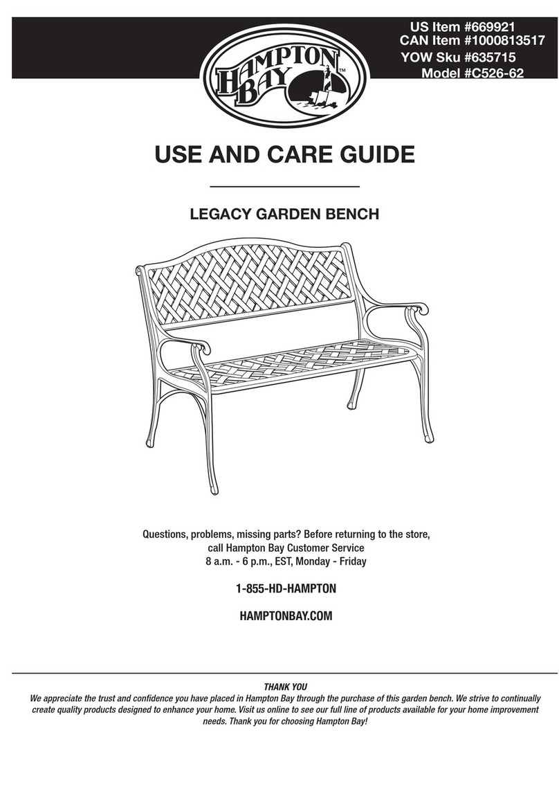 HAMPTON BAY Legacy C526-62 Use and care guide