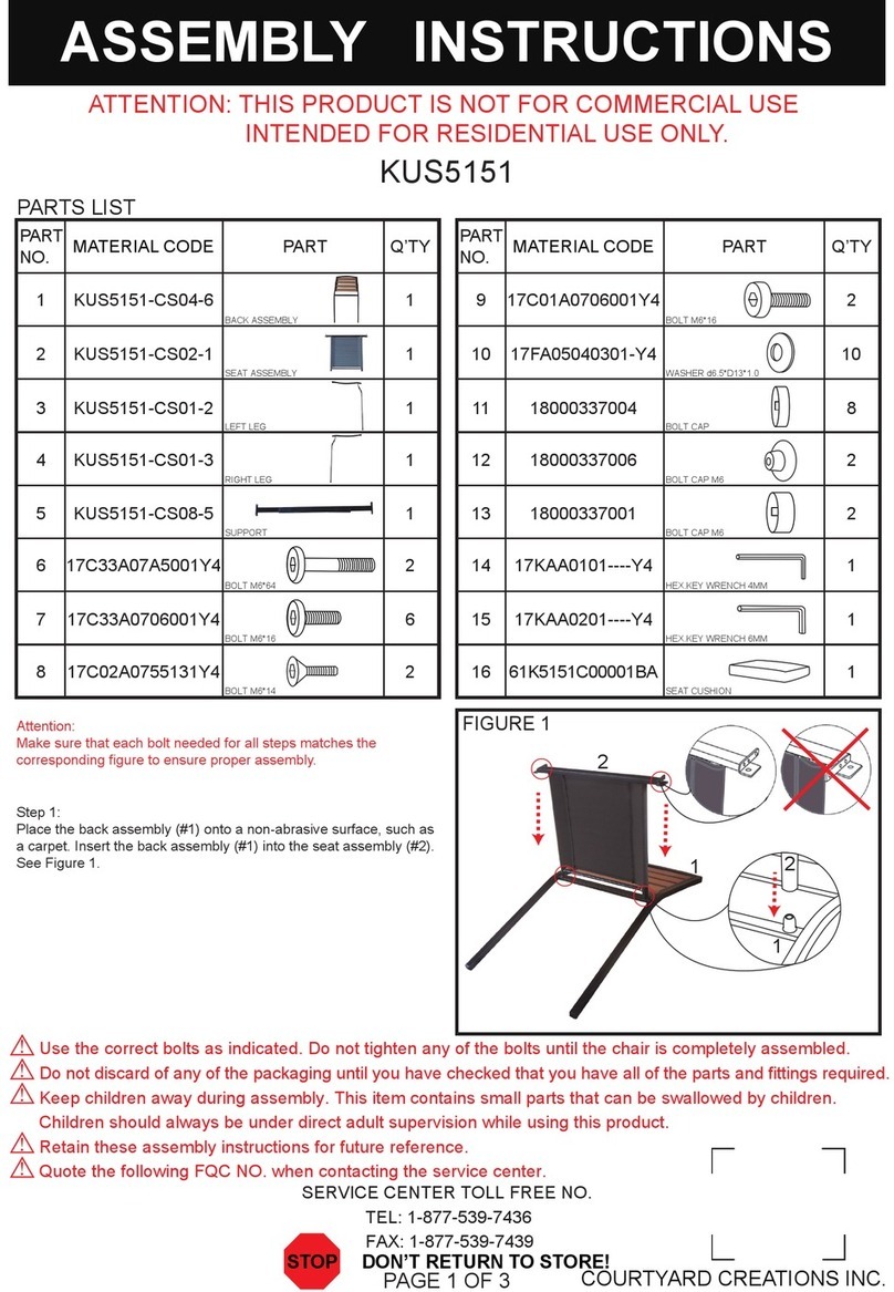 Courtyard Creations KUS5151 User manual
