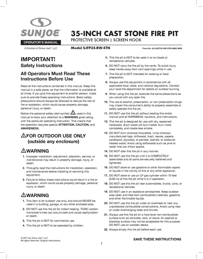 SNOWJOE Sunjoe SJFP35-RW-STN User manual