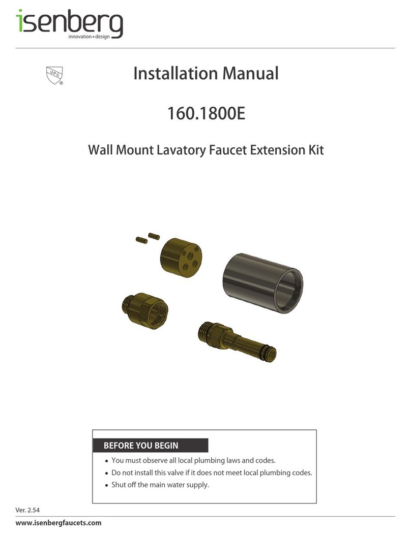 Isenberg 160.1800E installation manual