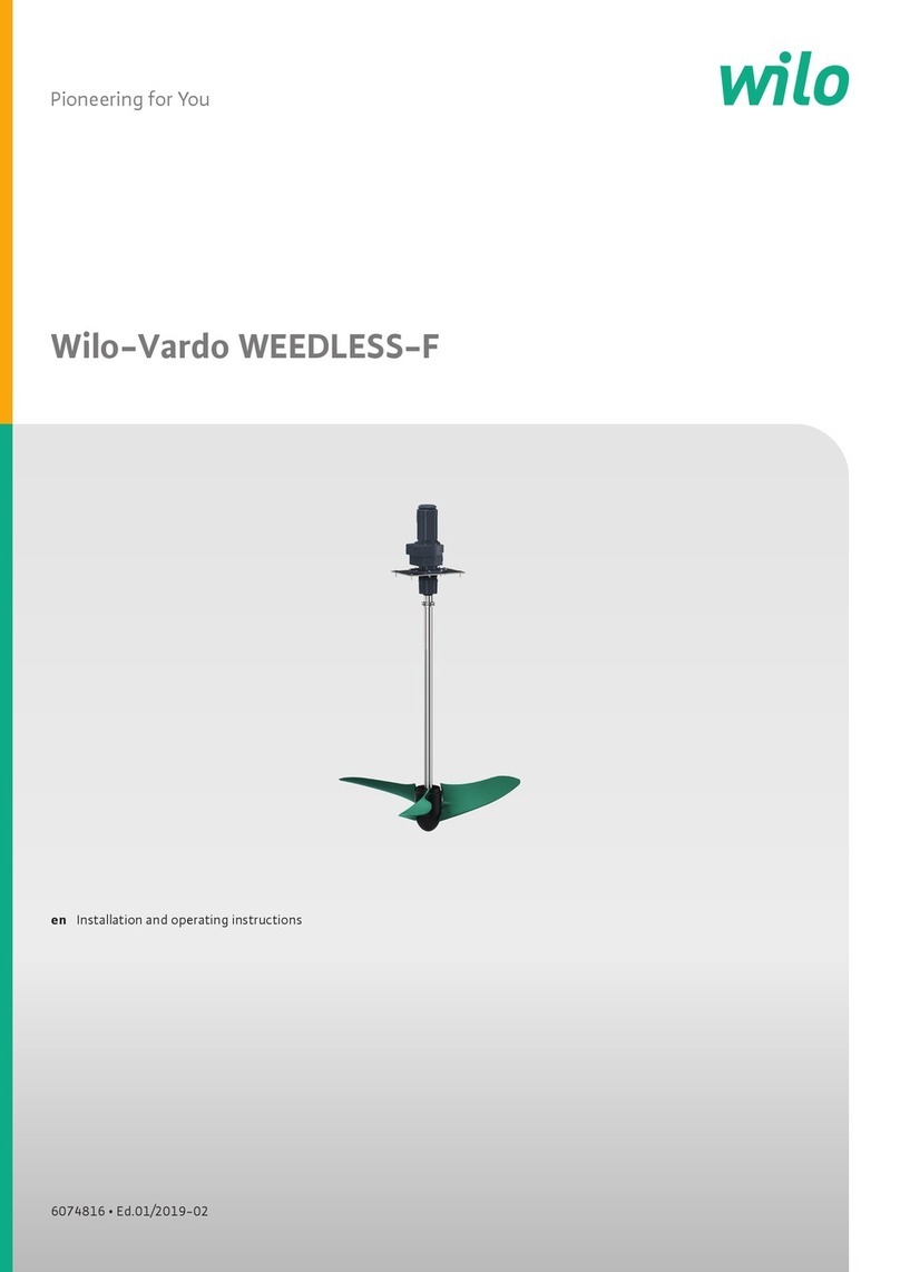 Wilo Vardo WEEDLESS-F Installation and operating instructions