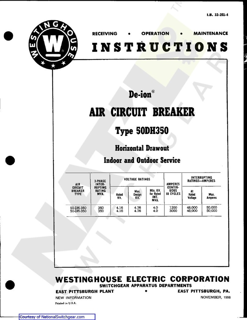 Westinghouse De-ion 50-DH-350 User manual