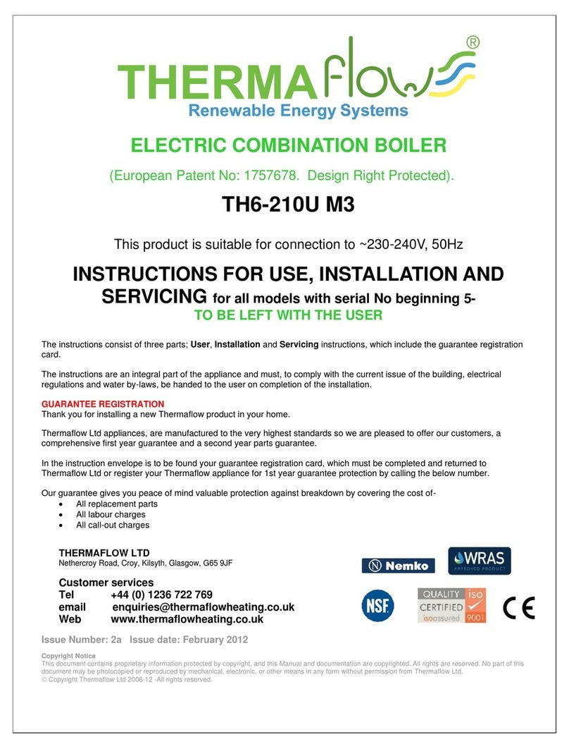 Thermaflow TH6-210U M3 Instructions for use installation and servicing