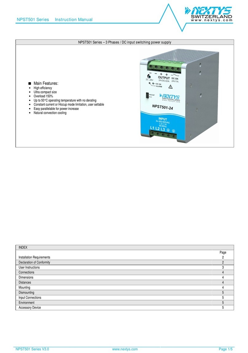 nextys NPST501 Series User manual