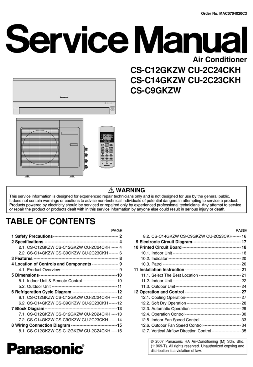 Panasonic CS-C12GKZW User manual