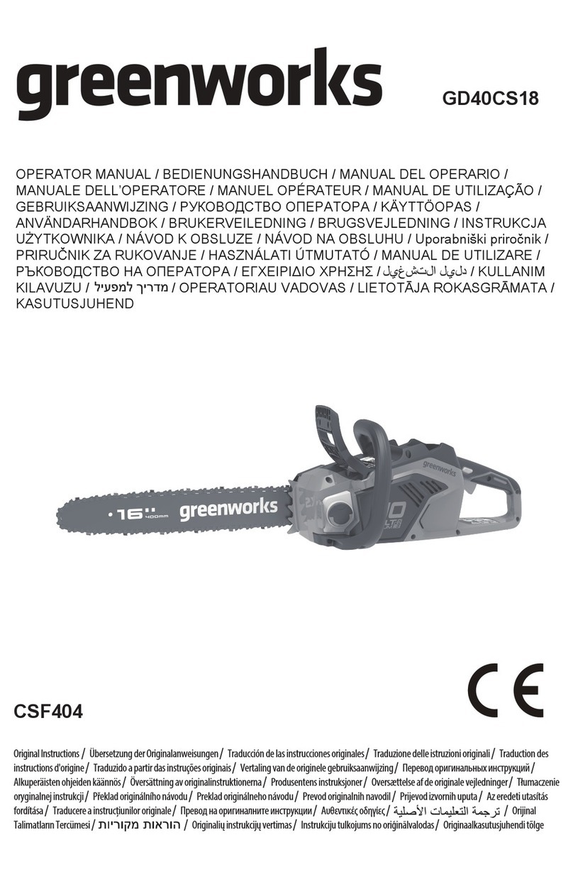GreenWorks GD40CS18 User manual