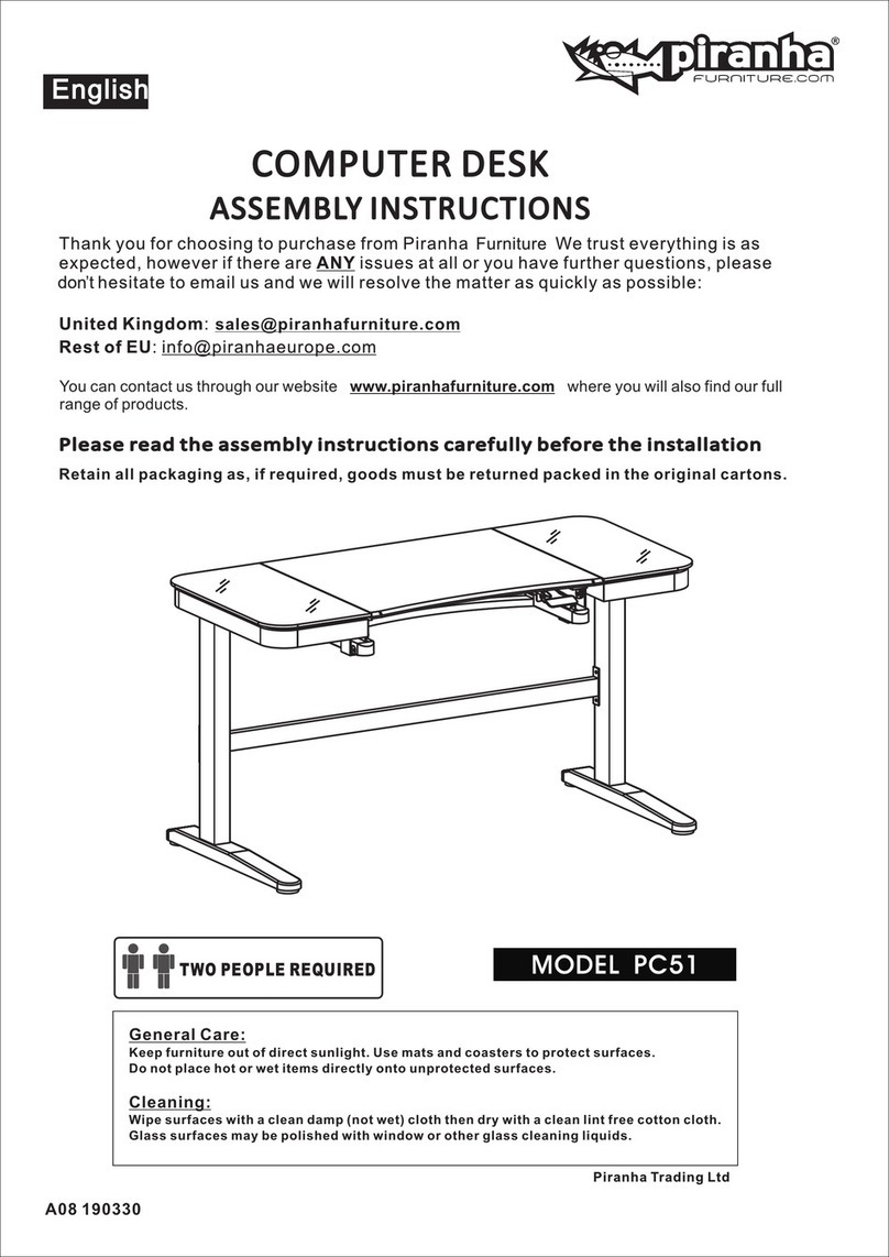 Piranha PC51 Assembly instructions Piranha PC51 Assembly instructions