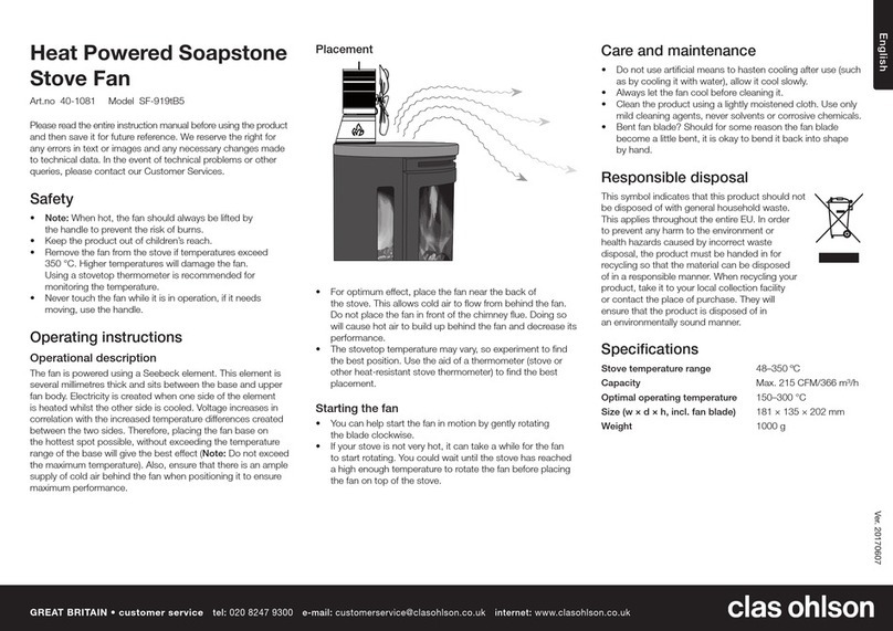 Clas Ohlson SF-919tB5 User manual Clas Ohlson SF-919tB5 User manual