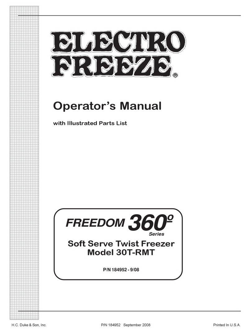 ELECTRO FREEZE FREEDOM 360 Series Operator's manual