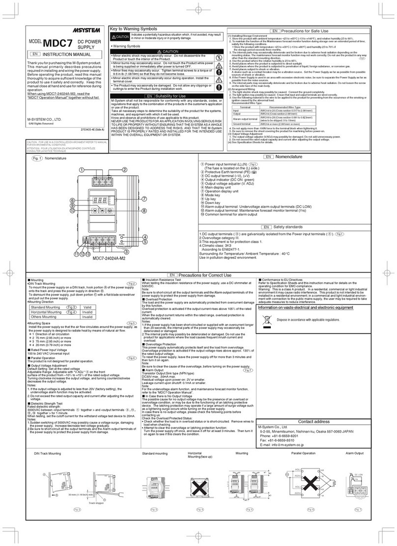 M-system MDC7 instruction manual