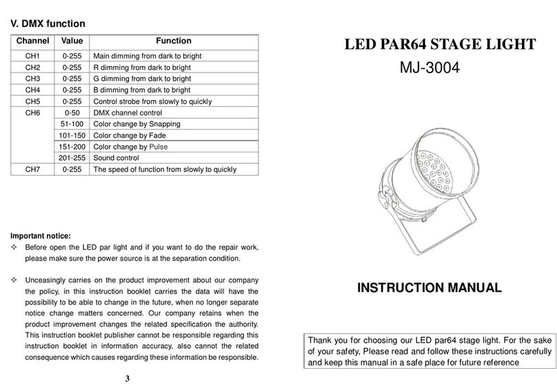 MJ LED LIGHTNING MJ-3004 User manual