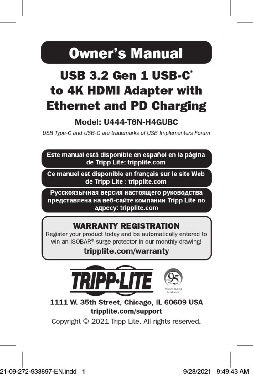 Tripp Lite U444-T6N-H4GUBC owner's manual