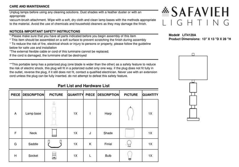 Safavieh LIT4120A User manual