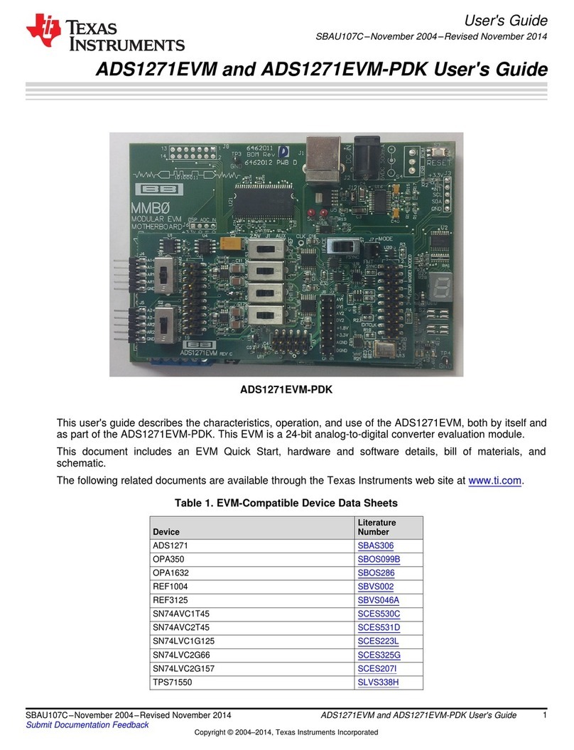 Texas Instruments ADS1271EVM-PDK User manual