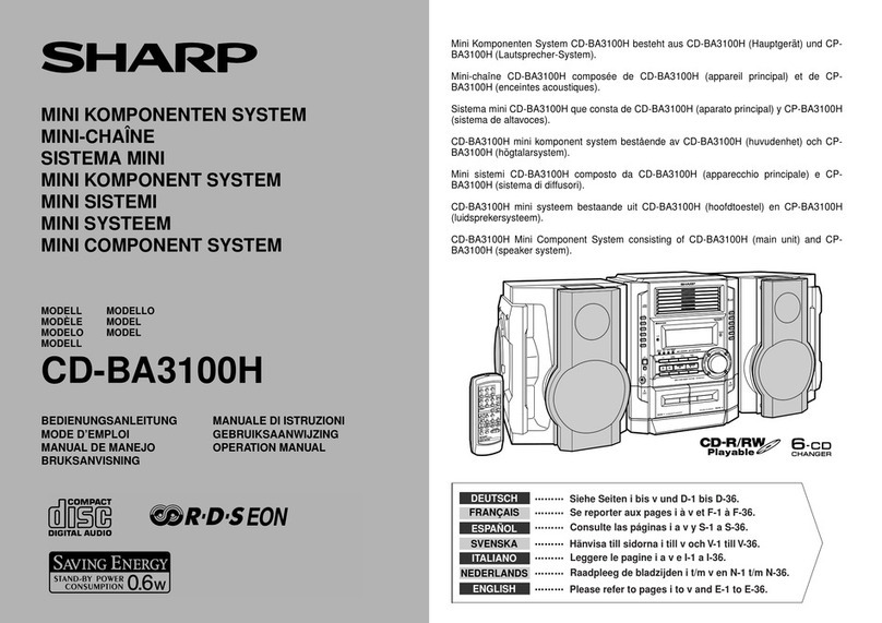 Sharp CD-BA3100H User manual