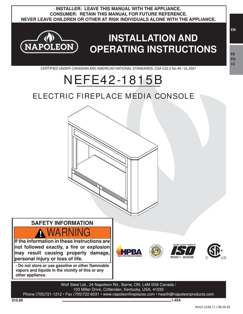 Napoleon NEFE42-1815B User manual Napoleon NEFE42-1815B User manual