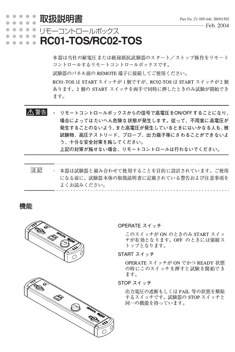 Kikusui RC01-TOS Operation manual
