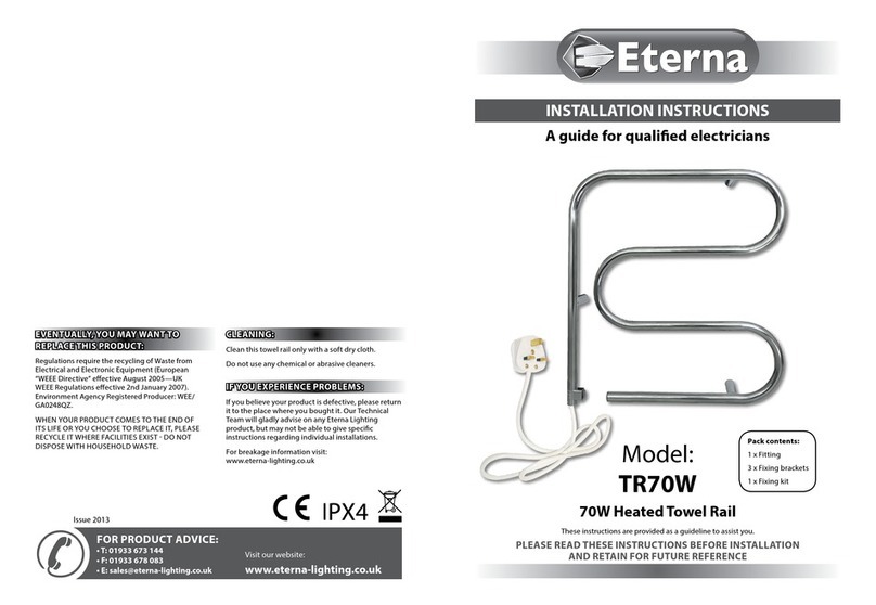Eterna TR70W installation instructions
