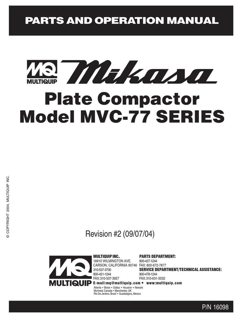 MULTIQUIP Mikasa MVC-77 Series User manual MULTIQUIP Mikasa MVC-77 Series User manual