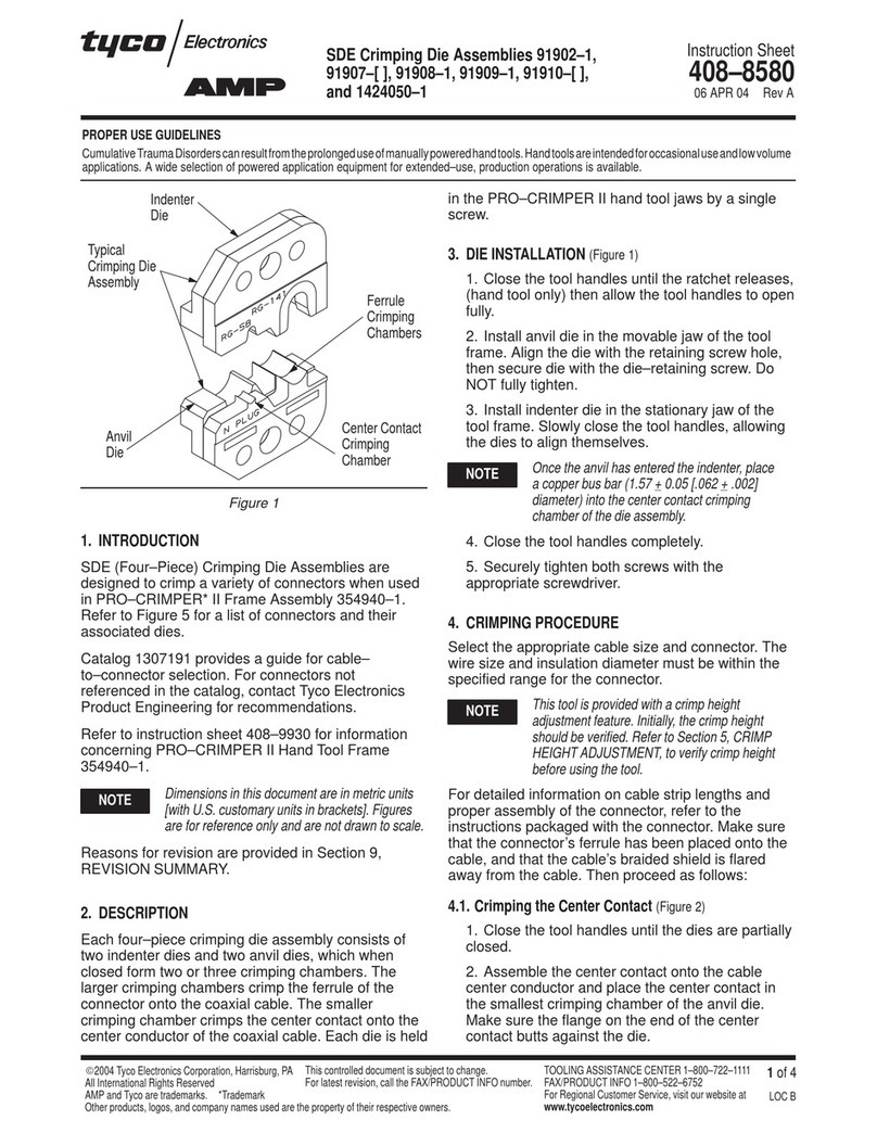 Tyco Electronics AMP 91907 User manual Tyco Electronics AMP 91907 User manual