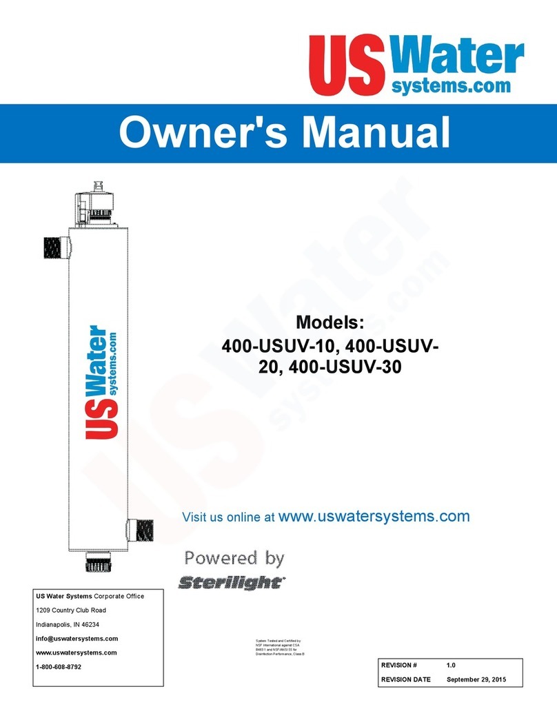 US Water Systems 400-USUV-10 owner's manual