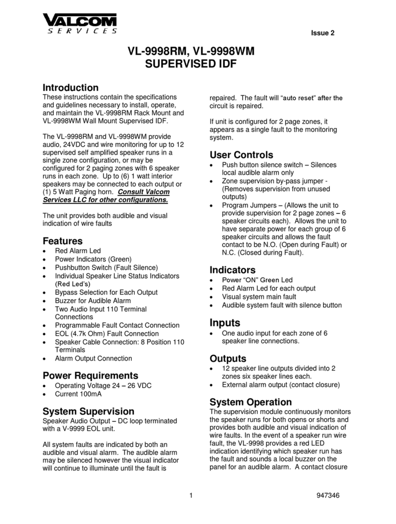 Valcom VL-9998RM manual